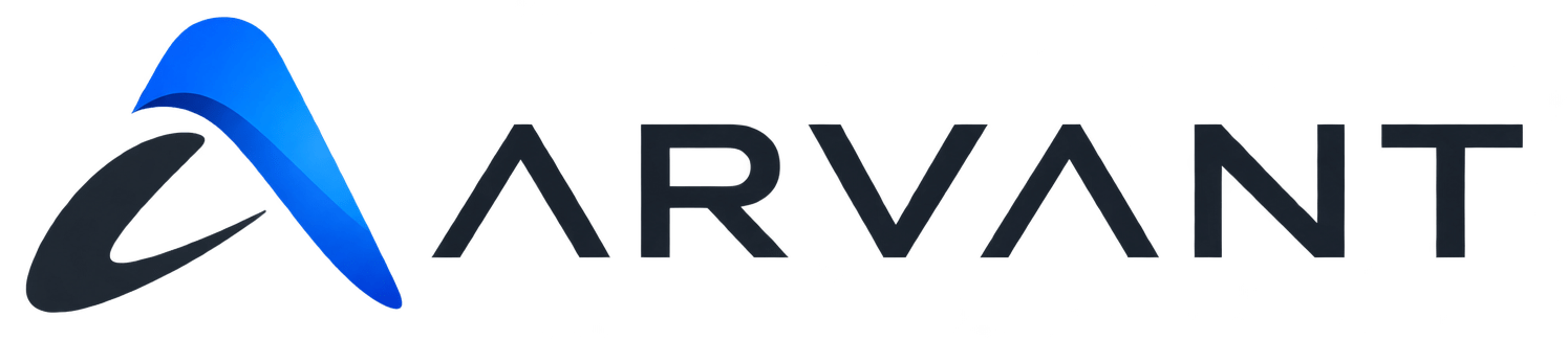 Arvant logo with blue glow